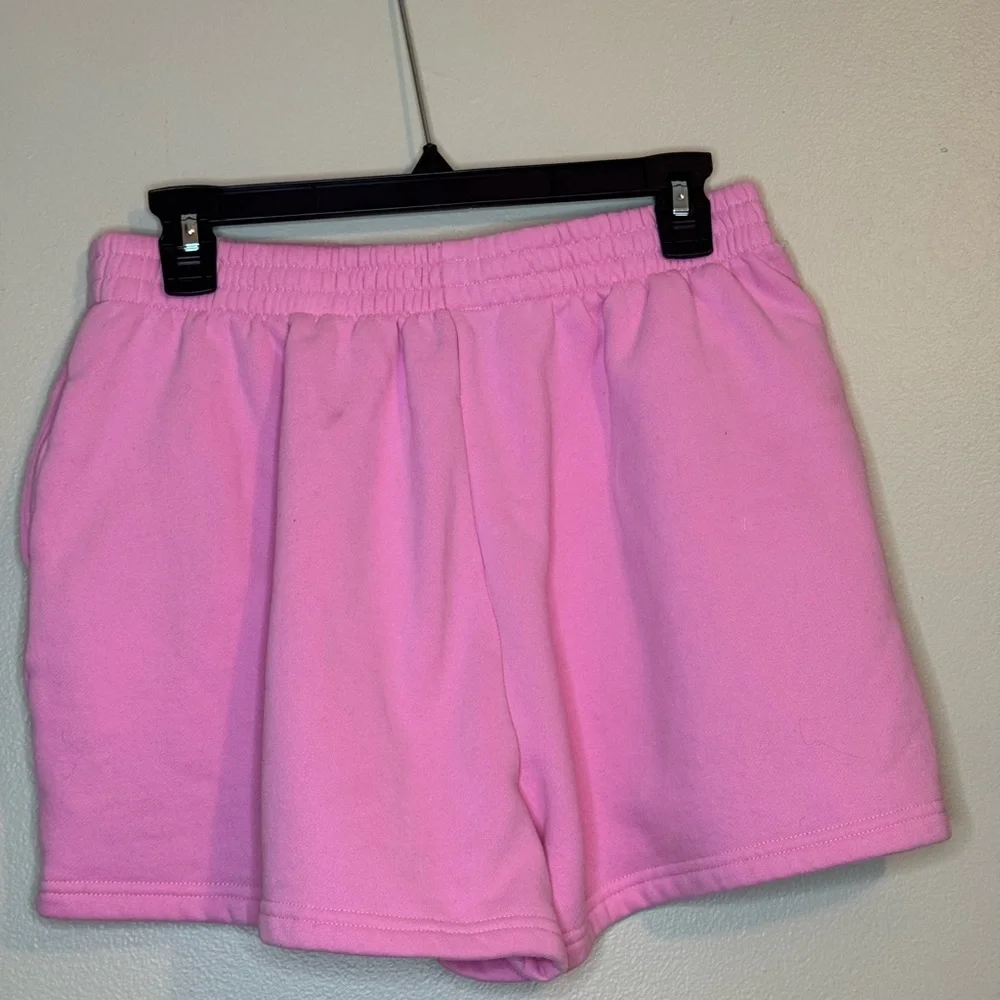 Kittenish Pink Lounge Set Cropped Zip Hoodie &‎ Shorts S/M